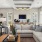 a clubroom with a couch and a coffee table